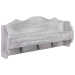 Wall Mounted Coat Rack Grey 50x10x23 cm Wood