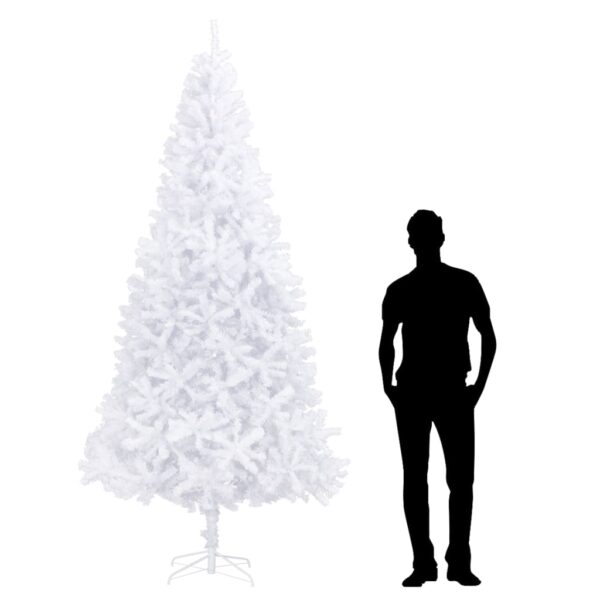 Extra Large White Artificial Christmas Tree Lifelike PVC Branches with Steel Stand