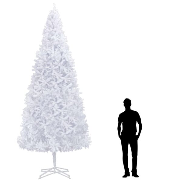 Extra Large White Artificial Christmas Tree Lifelike PVC Branches with Steel Base