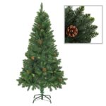 Artificial Christmas Tree with Pine Cones Green 150 cm