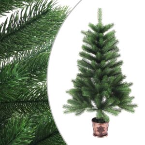 Lifelike Green Artificial Christmas Tree PE Needles Indoor Outdoor Decor Basket