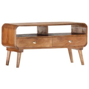 TV Cabinet 90x35x47 cm Solid Mango Wood