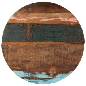 Round Table Top 70 cm 25-27 mm Solid Reclaimed Wood