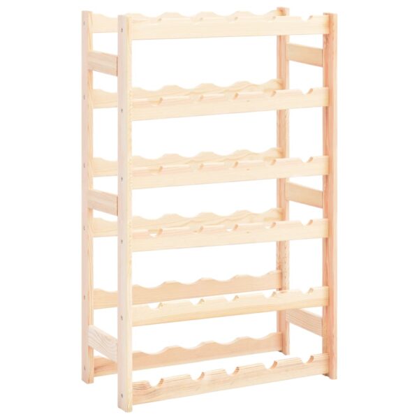 Solid Pine Wood Wine Rack Elegant Rustic Storage Display Holds Thirty Bottles