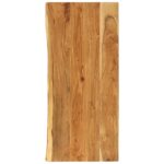 Solid Acacia Wood Bathroom Vanity Top Live Edge Rustic Countertop Polished