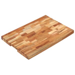 Solid Acacia Wood Chopping Board Large Kitchen Cutting Butcher Block Heavy Duty