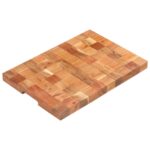 Solid Acacia Wood Chopping Board Large Kitchen Cutting Block Natural Finish