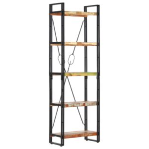 Vintage Industrial  Bookcase Solid Reclaimed Wood Display Shelves Storage