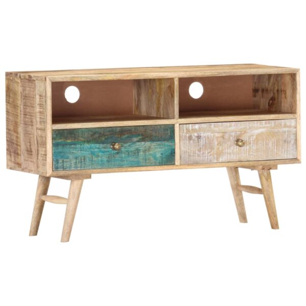 TV Cabinet 88x30x50 cm Solid Mango Wood