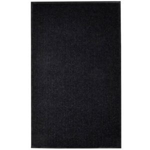 High-Quality Black Door Mat Large PVC Non-Skid Backing Easy Clean Indoor Outdoor