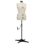 Adjustable Female Dress Form Mannequin Cream Medium Tailor Display Stand Dummy