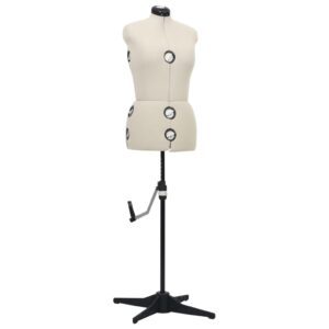 Adjustable Female Dress Form Mannequin Cream Medium Tailor Display Stand Dummy