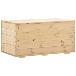 Solid Pine Wood Storage Box Chest Garden Cushion Blanket Toy Organizer Natural