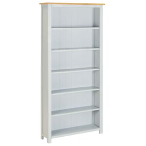 6-Tier Bookcase 80x22.5x170 cm Solid Oak Wood