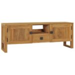 TV Cabinet 120x32x45 cm Solid Teak Wood