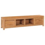 TV Cabinet 135x30x35 cm Solid Teak Wood