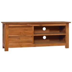 Solid Teak Wood TV Cabinet Colonial  Smooth Finish Spacious Storage