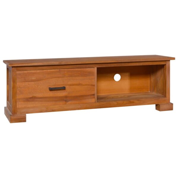 Solid Teak Wood TV Cabinet Colonial  Smooth Finish Storage Shelf Drawer