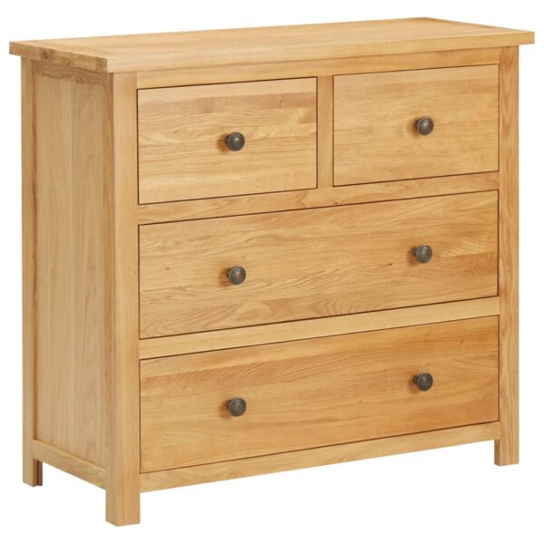 Rustic Solid Oak Wood Chest of Drawers Natural Finish Spacious Storage Elegant