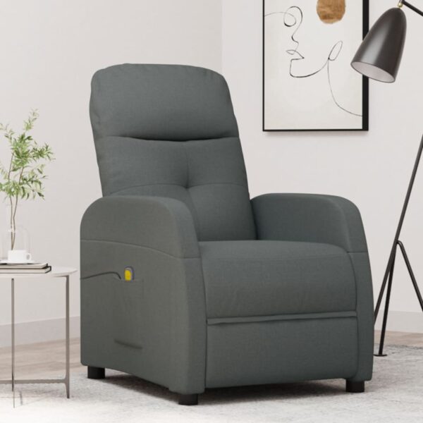 Comfortable Reclining Massage Chair Fabric Adjustable Vibration Home Furniture