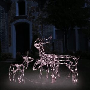 Christmas Reindeer Light Display Set Warm White LED Outdoor Indoor Decoration