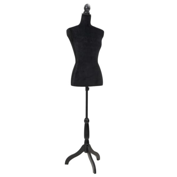 Adjustable Black Velvet Female Dress Form Mannequin Tailor Display Dummy Stand