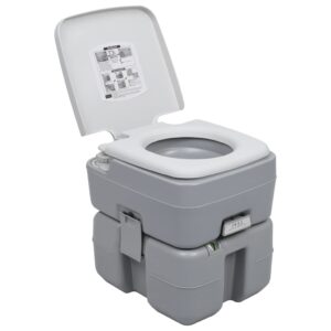 Portable Camping Toilet High-Density Leak-Proof with T-Type Flush Grey