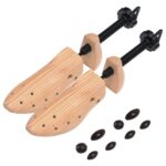 Solid Pine Wood Shoe Trees Adjustable Two-Way Stretcher Odor Absorber Unisex