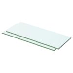 Shelves 2 pcs Panel Glass Clear 50x15 cm