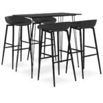 5 Piece Bar Set Black