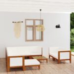 10 Piece Garden Lounge Set with Cushions Solid Acacia Wood