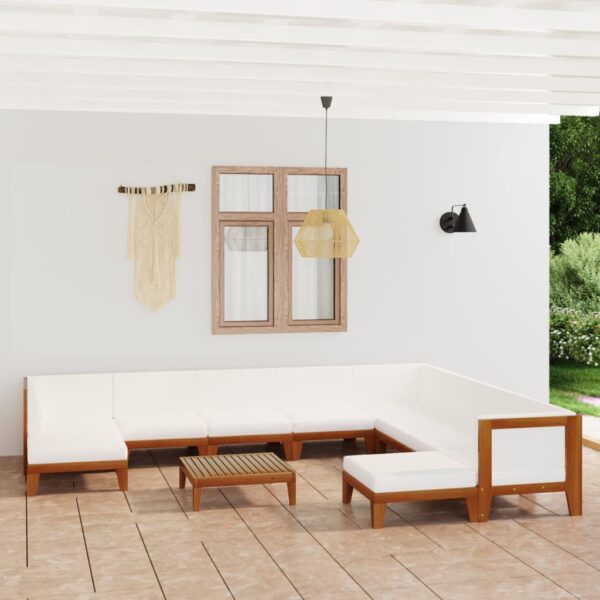 11 Piece Garden Lounge Set with Cushions Solid Acacia Wood