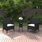 Elegant Outdoor Garden Dining Set Poly Rattan Weather-Resistant UV Protected