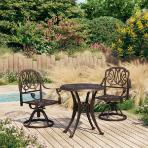 3 Piece Bistro Set Cast Aluminium Bronze