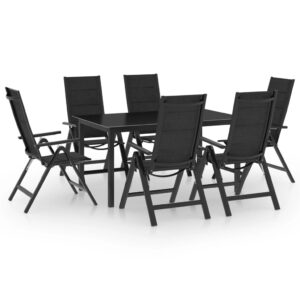 7 Piece Garden Dining Set Aluminium Anthracite