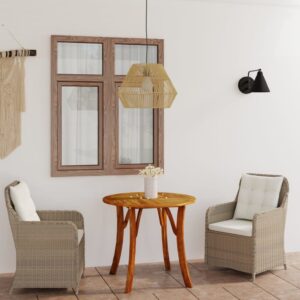 3 Piece Garden Dining Set Brown