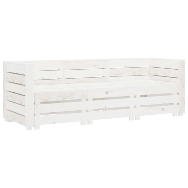 Chic White Wooden Pallet Sofa Set for Garden Patio Outdoor Seating Rustic Charm