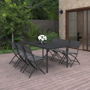 7 Piece Outdoor Dining Set Steel