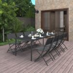 9 Piece Outdoor Dining Set Steel