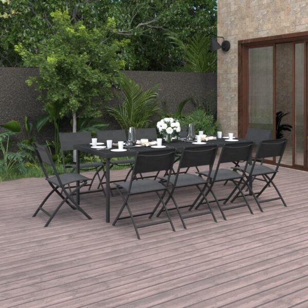 11 Piece Outdoor Dining Set Steel