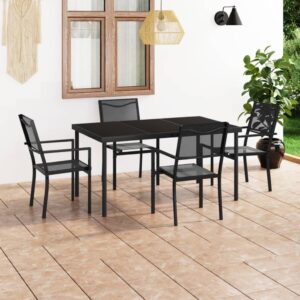 5 Piece Outdoor Dining Set Steel