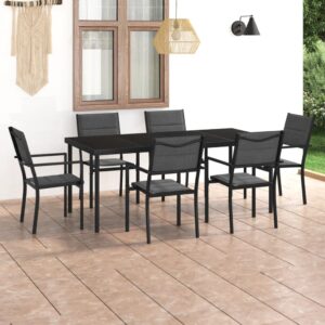 7 Piece Outdoor Dining Set Steel