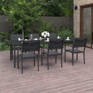 7 Piece Outdoor Dining Set Steel