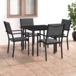 5 Piece Outdoor Dining Set Steel