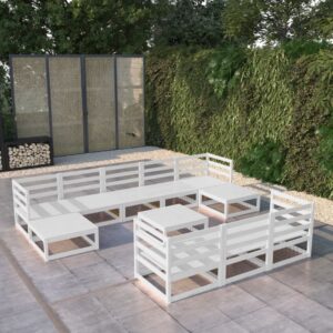 11 Piece Garden Lounge Set Solid Pinewood