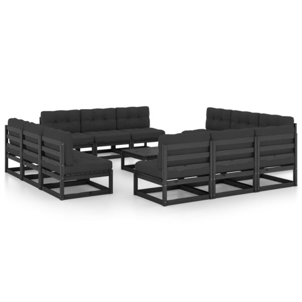 13 Piece Garden Lounge Set with Cushions Solid Pinewood