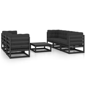 7 Piece Garden Lounge Set with Cushions Solid Pinewood