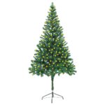 Artificial Pre-lit Christmas Tree with Stand 180 cm 564 Branches