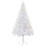 Artificial Pre-lit Christmas Tree with Stand 150 cm 380 Branches