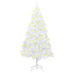 Artificial Pre-lit Christmas Tree with Thick Branches White 180 cm